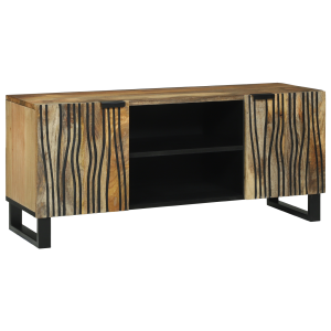 vidaXL TV-kast 105x33,5x46 cm Massief Mangohout en Geëngineerd Hout