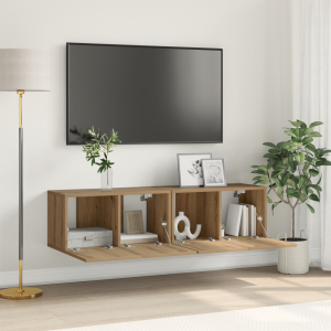 vidaXL TV Kast Set Artisan Eiken MDF Medium TV Kast Rechthoekig