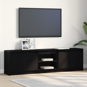 vidaXL TV-kast Zwart 182 x 34 x 50 cm Geengineerd hout en Spaanplaat