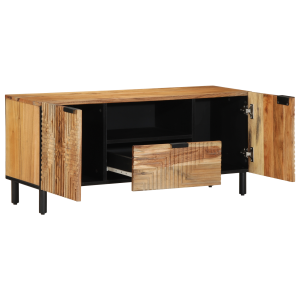 vidaXL Tv-meubel 105x33,5x46 cm massief acaciahout