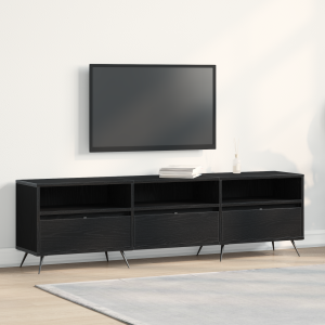 vidaXL TV-kast Zwart eiken 150 x 30 x 44,5 cm Bewerkt hout