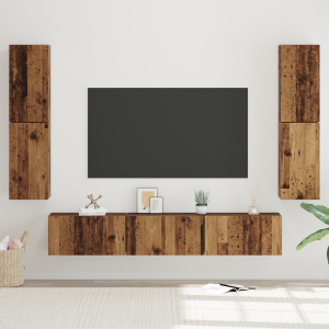 vidaXL Tv-meubelset 7 pcs Oude hout 80 x 30 x 30.5 cm Bewerkt hout