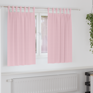 vidaXL Verduisterende gordijnen 2 pcs Babyroze 140 x 140 cm Polyester