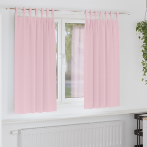 vidaXL Verduisterende gordijnen 2 pcs Babyroze 175 x 140 cm Polyester
