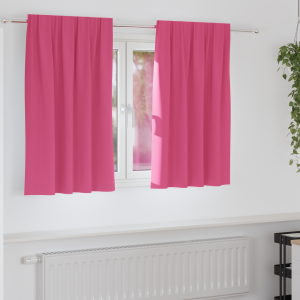 vidaXL Verduisterende gordijnen 2 pcs Felroze 140 x 140 cm Polyester