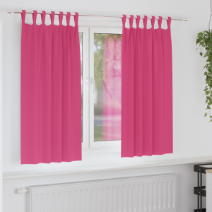 vidaXL Verduisterende gordijnen 2 pcs Felroze 175 x 140 cm Polyester