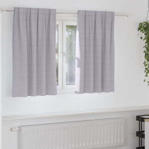 vidaXL Verduisterende gordijnen 2 pcs Metaalgrijs 140 x 140 cm