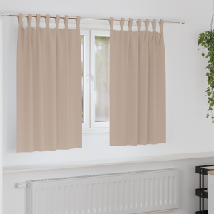 vidaXL Verduisterende gordijnen 2 pcs Taupe 140 x 140 cm Polyester