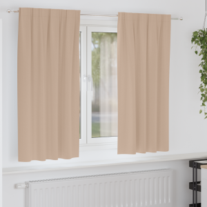 vidaXL Verduisterende gordijnen 2 pcs Taupe 175 x 140 cm Polyester