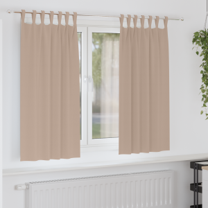 vidaXL Verduisterende gordijnen 2 pcs Taupe 175 x 140 cm Polyester