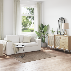 vidaXL Vloerkleed shaggy met latex onderkant 120x170 cm bruin