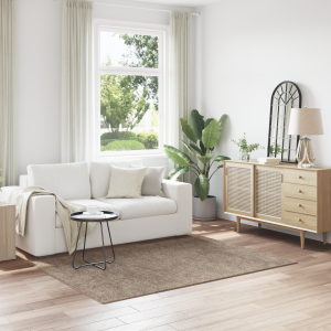vidaXL Vloerkleed shaggy met latex onderkant 140x200 cm bruin