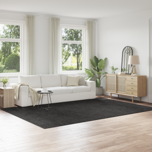 vidaXL Vloerkleed shaggy met latex onderkant 240x340 cm donkergrijs
