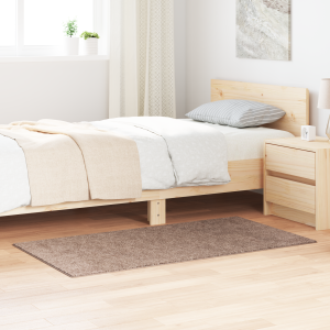vidaXL Vloerkleed shaggy met latex onderkant 80x150 cm bruin
