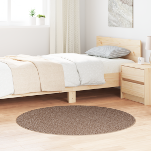 vidaXL Vloerkleed shaggy met latex onderkant ø120 cm bruin