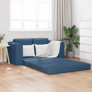 vidaXL Vloerslaapbank 2-in-1 Blauw 148x71x83 cm Stof