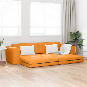 vidaXL Vloersofa Bed 2-in-1 Dongeel 245x150x60,5 cm Stof