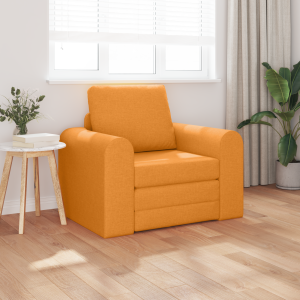 vidaXL Vloersofa Bed 2-in-1 Donkergeel 98x71x83 cm Stof