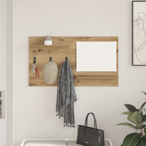 vidaXL Wandgemonteerde kapstok Ambachtelijk eiken 90 x 10 x 50 cm