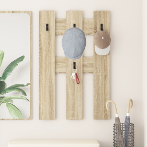 vidaXL Wandgemonteerde kapstok met opslag Sonoma eiken 65 x 3 x 100 cm