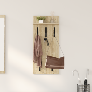 vidaXL Wandgemonteerde kapstok met plank Sonoma eiken 90 x 40 x 10 cm