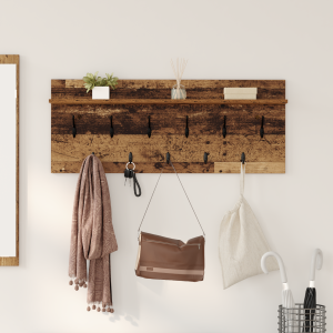 vidaXL Wandgemonteerde kapstok Oud hout 100 x 40 x 12 cm Bewerkt hout