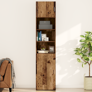 vidaXL Wandkast Wandgemonteerd met de deur Oud hout 50 x 42.5 x 40 cm Bewerkt hout