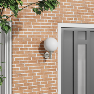 vidaXL Wandlamp voor Buiten met Sensor Zilver RVS IP44
