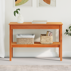 vidaXL Wandtafel Wasbruin 110 x 40 x 75 cm Massief grenenhout