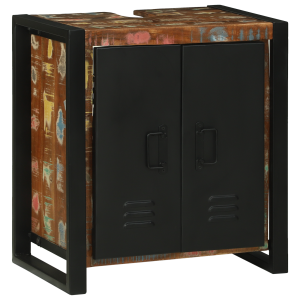 vidaXL Wastafelmeubel 55x35x60 cm van Gerecycled Massief Hout