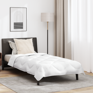 vidaXL Zomer Dekbed met kussen 2 pcs Wit Microvezel