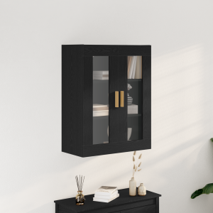 vidaXL Wandkast Zwart Eiken 69,5 x 34 x 90 cm Bewerkt hout