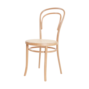 Vienna Thonet No. 14 houten bistrostoel naturel - met rotan zitting