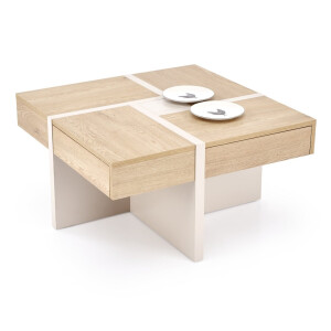 Vierkant salontafel Sevilla 80x80 cm Kashmir met lades