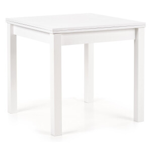 Vierkante eettafel Gracjan uitschuifbaar 80x80 cm wit