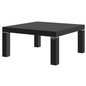Vierkante Salontafel Monaco 100 cm breed in HG zwart