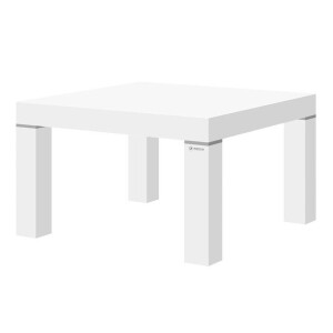 Vierkante Salontafel Monaco 80 cm breed in hoogglans wit