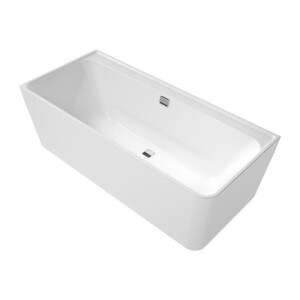 Villeroy & Boch Collaro half vrijstaand hoekbad - 180x80cm - rechthoek hoek links overloop Goud Acryl Glans Wit uba180cor9cl00vj01