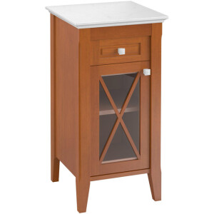 Villeroy & Boch Hommage lage kast - berk marmer 44x85cm - aanslag links greep wit 89641001