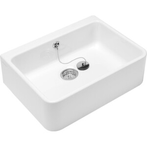 Villeroy & Boch O&apos;novo gootsteen met overloop 59.5x50x20cm - ceramic+ wit 632200r1
