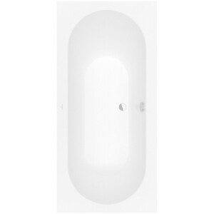 Villeroy & Boch Oberon kunststof duobad quaryl rechthoekig 190x90x48cm - incl. poten mat wit ubq199obe2v-rw
