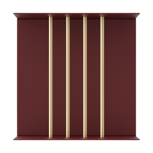 Teaser shelf aluminium wandrek ruby red