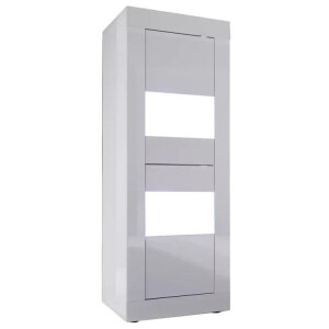 Vitrinekast Basic small - hoogglans wit