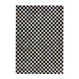 Vloerkleed Check handgemaakt leer | Forte Collection