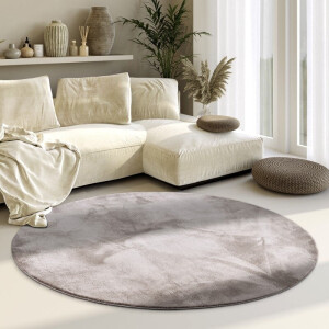 Vloerkleed Leon Rond - Lichtgrijs Xcm - Polypropyleen - Dekbed-Discounter.nl
