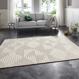 Vloerkleed Manipu - Creme 170x120cm - Polypropyleen - Dekbed-Discounter.nl