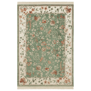 Vloerkleed Oriental Flowers - Groen 140x95cm - Polypropyleen - Dekbed-Discounter.nl