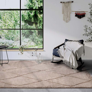 Vloerkleed Perrotin Beige 120x170 Cm Hoogpolig Elle Decoration - Dekbed-Discounter.nl