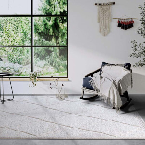 Vloerkleed Perrotin Crème Wit 200x280 Cm Hoogpolig Elle Decoration - Dekbed-Discounter.nl