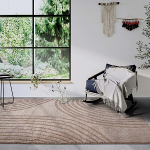 Vloerkleed Pigment Beige 200x280 Cm Hoogpolig Elle Decoration - Dekbed-Discounter.nl